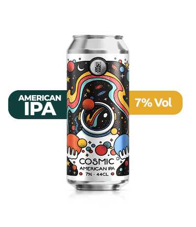 Cosmic de Espiga de estilo American IPA con un 7% de alcohol.