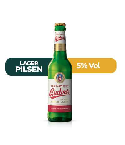 Budejovicky Budvar de estilo Pilsen con un 5% de alcohol.