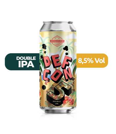 Defcon 5 de Basqueland de estilo DIPA con un 8,5% de alcohol.