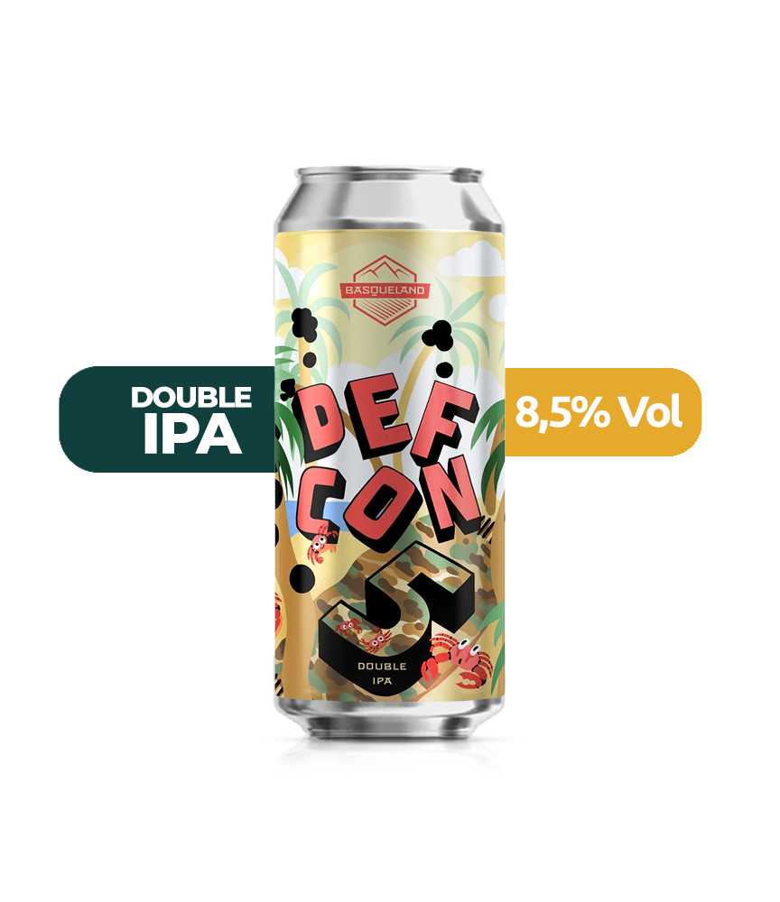 Defcon 5 de Basqueland de estilo DIPA con un 8,5% de alcohol.