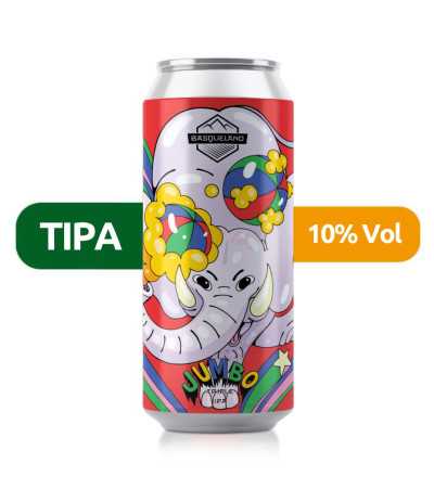 Jumbo de Basqueland de estilo TIPA con un 10% de alcohol.