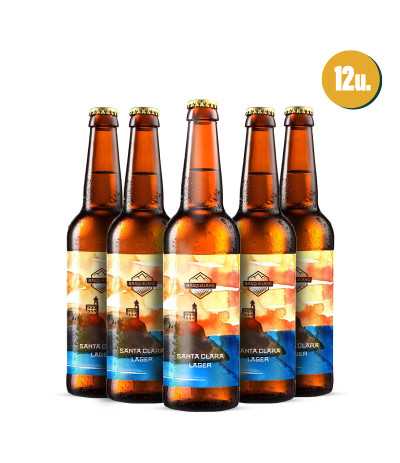 Basqueland Santa Clara Caja de 12x33cl en botella, con un 4.8% de alcohol.