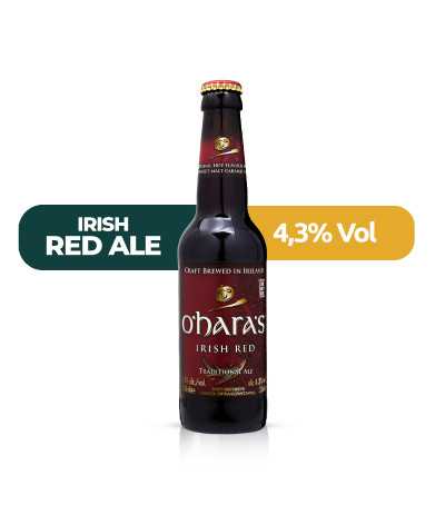 Irish Red Ale de O'Hara's con un 5% de alcohol.