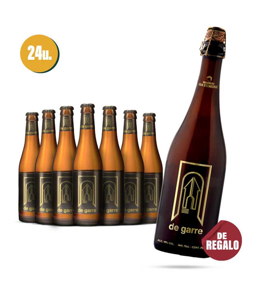 Pack de cervezas De Garre caja 24x33cl + cerveza De Garre Cuvé Prestige 75cl de regalo