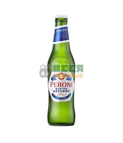 Peroni Nastro Azzurro de estilo Lager con un 5,1% de alcohol.