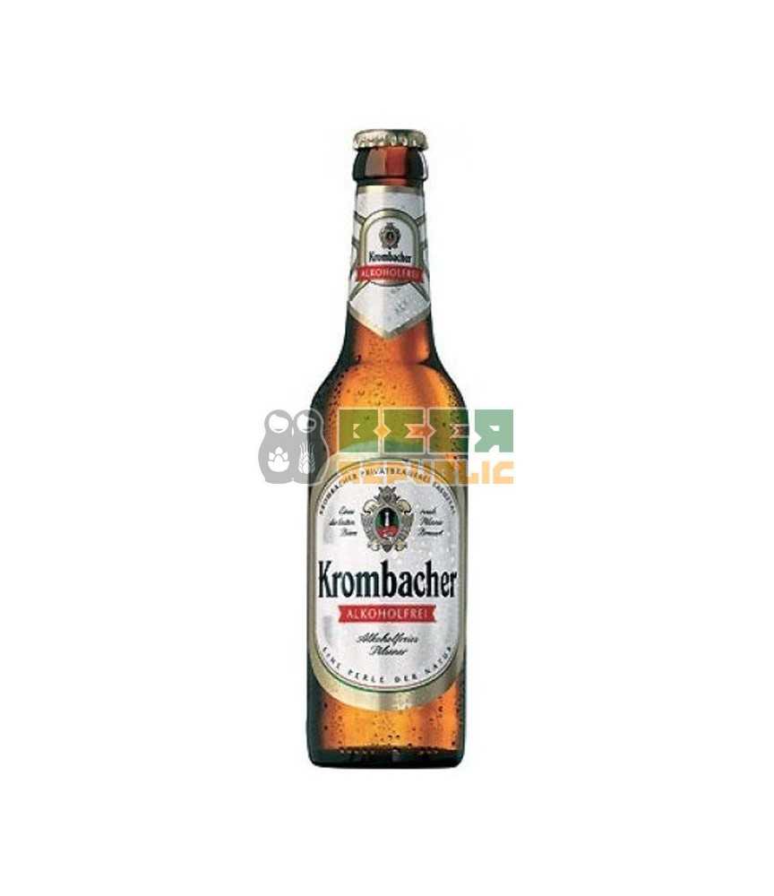 Krombacher 0,0 de 33cl de estilo Pilsner sin alcohol.