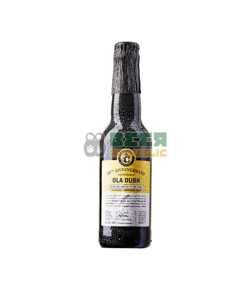 Ola Dubh 10 Aniv. de Harviestoun de estilo Porter con un 8% de alcohol.