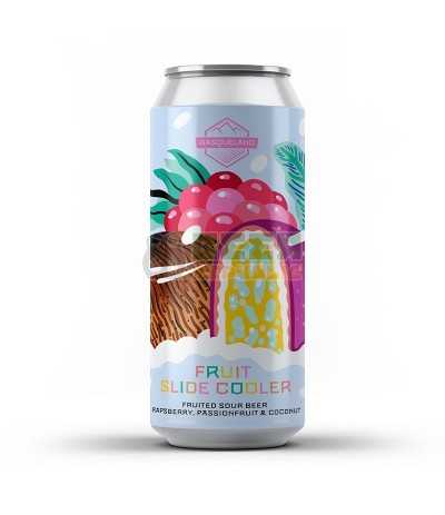 Fruit Slide Cooler de Basqueland de estilo Fruited Sour con un 6% de alcohol.