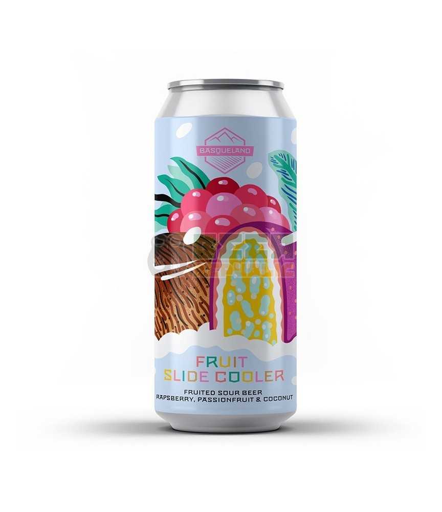 Fruit Slide Cooler de Basqueland de estilo Fruited Sour con un 6% de alcohol.