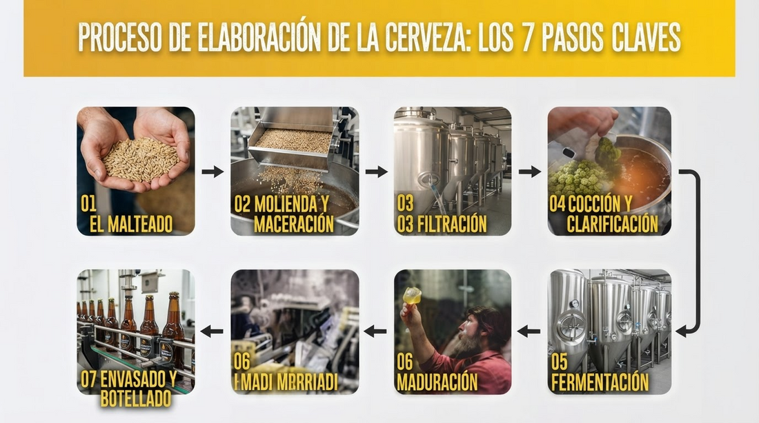 Proceso de elaboración de la cerveza: los 7 pasos claves