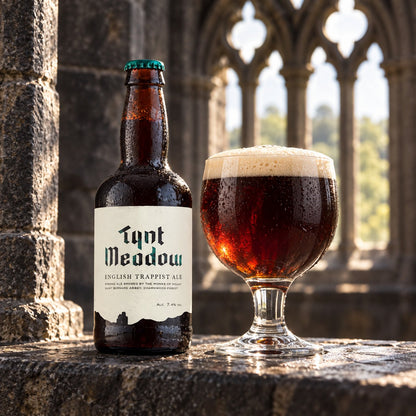 Tynt Meadow: bebida servida en vaso junto a su envase