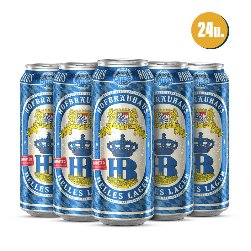 Hofbräuhaus Helles Lager Case 24x50cl Can