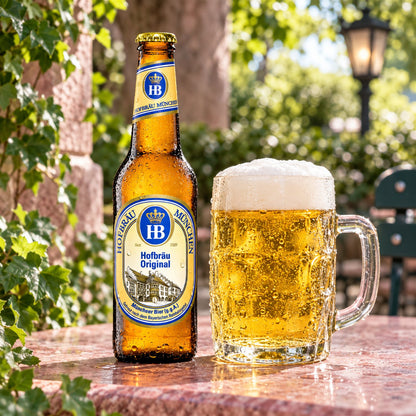 HB Original: bebida servida en vaso junto a su envase