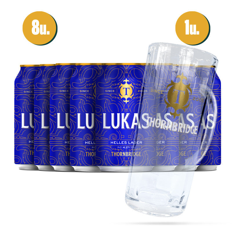 Pack 8 Thornbridge Lukas 33cl + Jarra de regalo