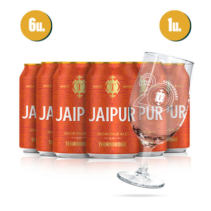 Pack 6 Thornbridge Jaipur 33cl + Copa de regalo