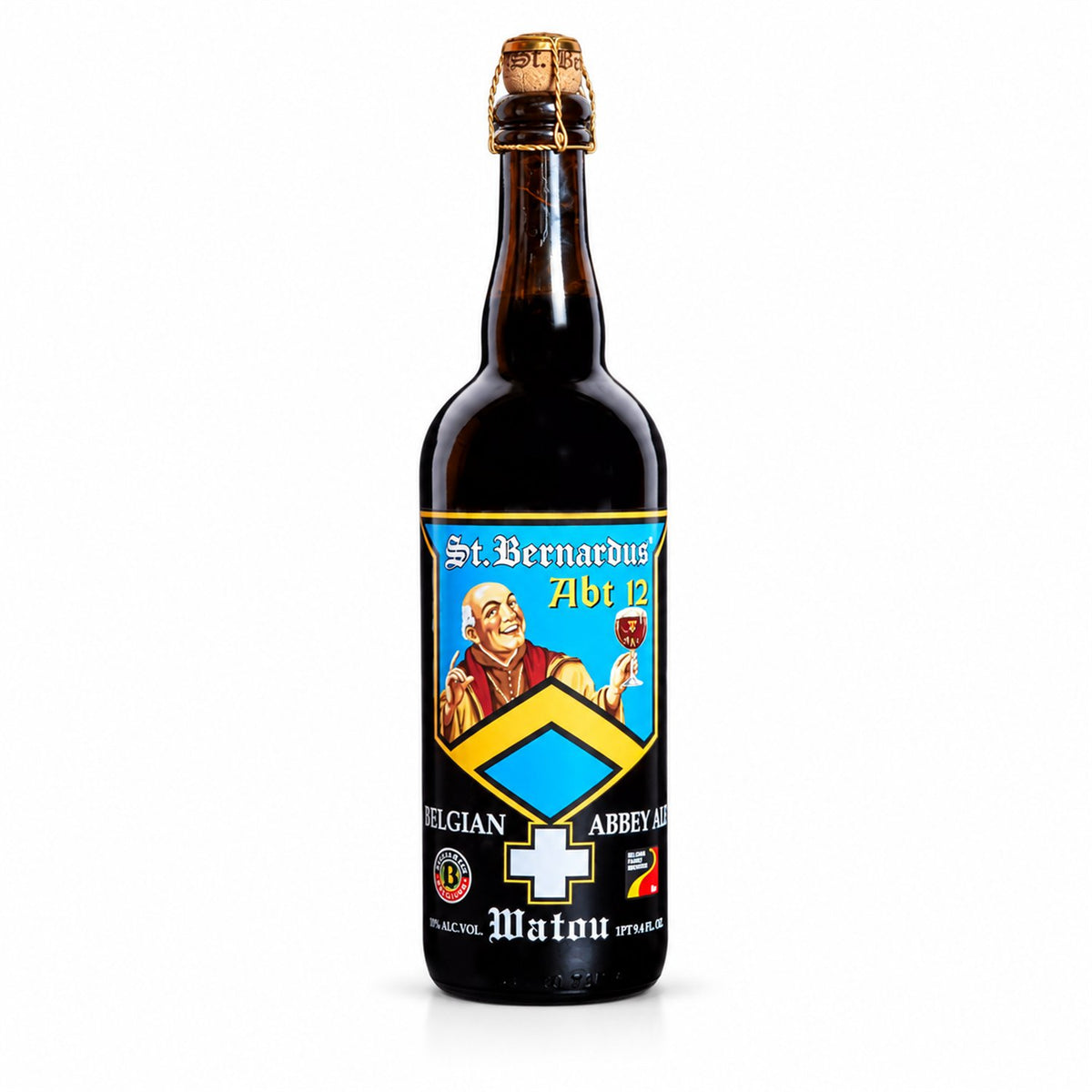 St. Bernardus ABT 12 75cl: producto centrado sobre fondo blanco