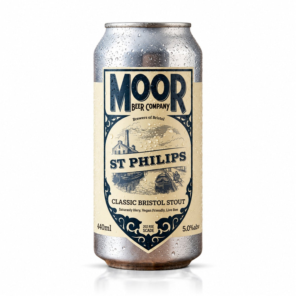 Moor St Philips Stout: producto centrado sobre fondo blanco