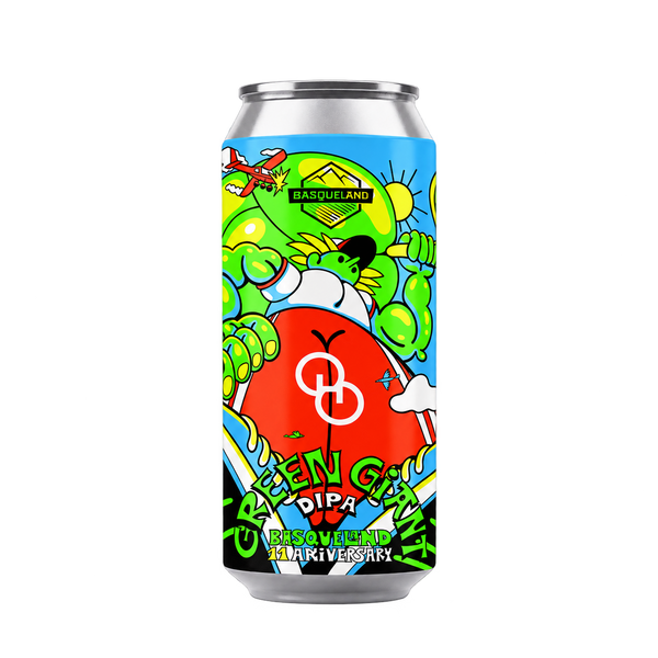 Basqueland Green Giant: envase completo sobre fondo transparente, formato cuadrado