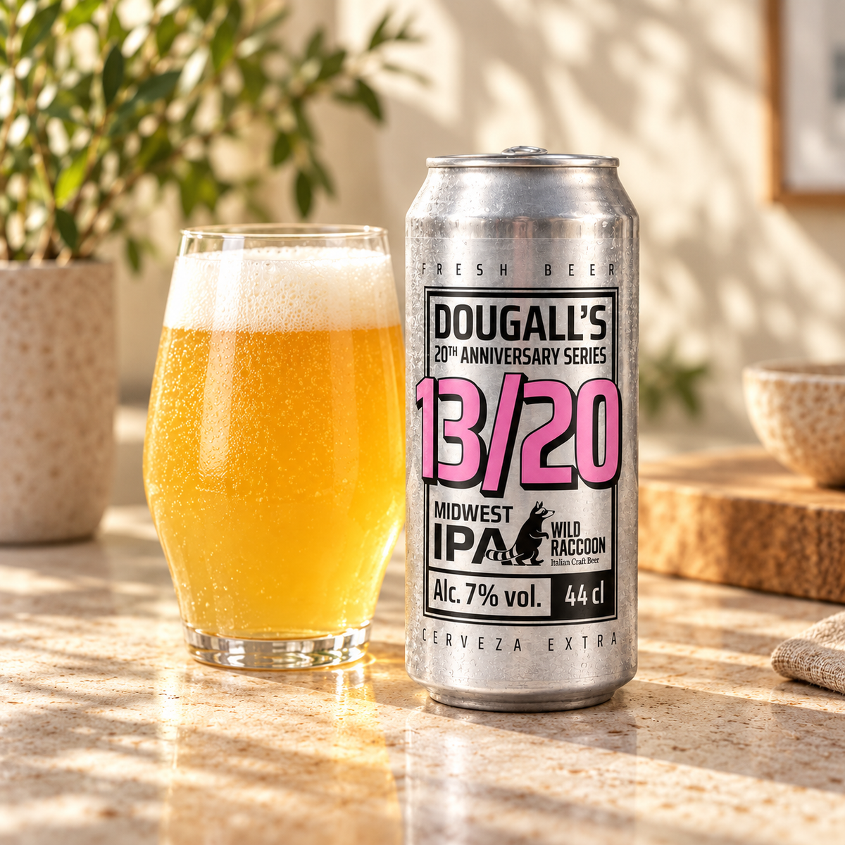 Dougall's 13/20: cerveza servida junto a la lata