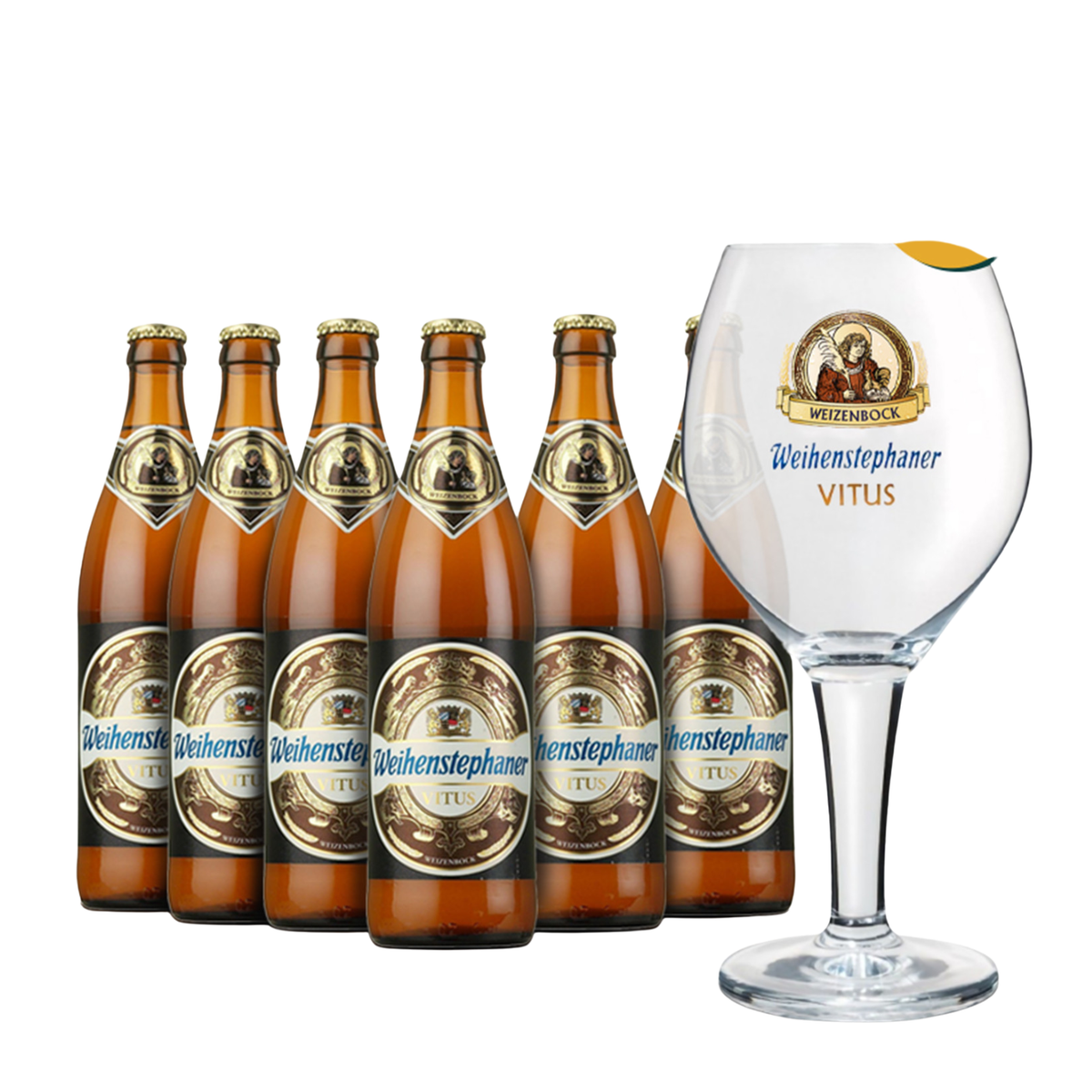 Pack Weihenstephan Vitus 6 garrafas 50cl + Copo de oferta