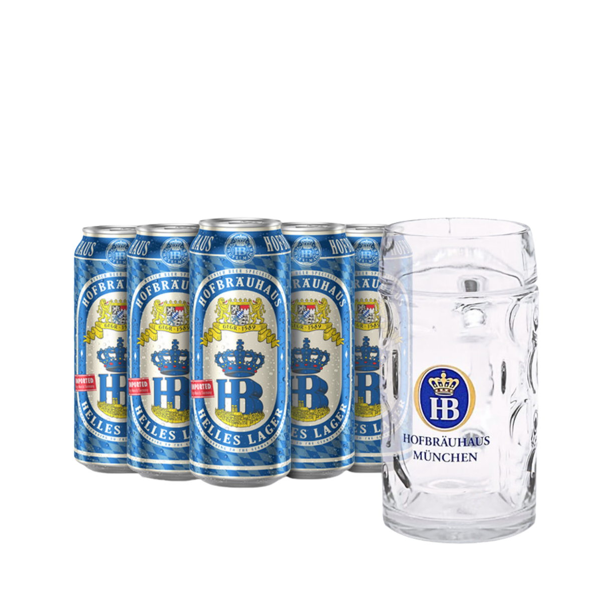 Pack HB Helles Lager + Jarro 50cl de oferta