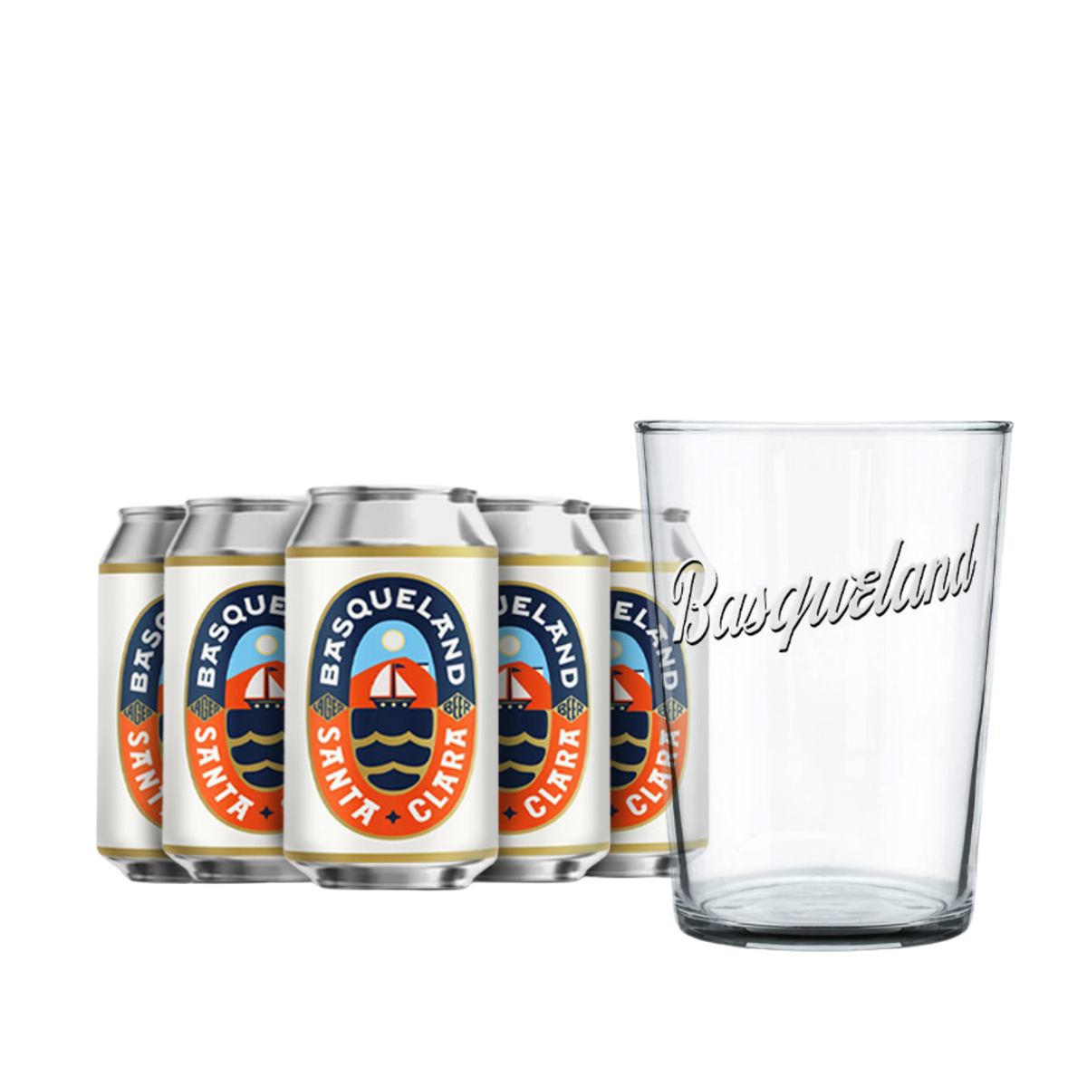 Basqueland Santa Clara 24x33cl Case + Free Glass