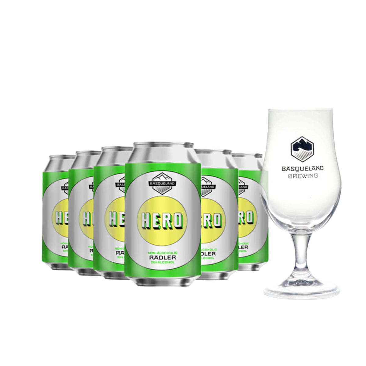 Pack Basqueland Hero Radler 33cl + Copa de regalo