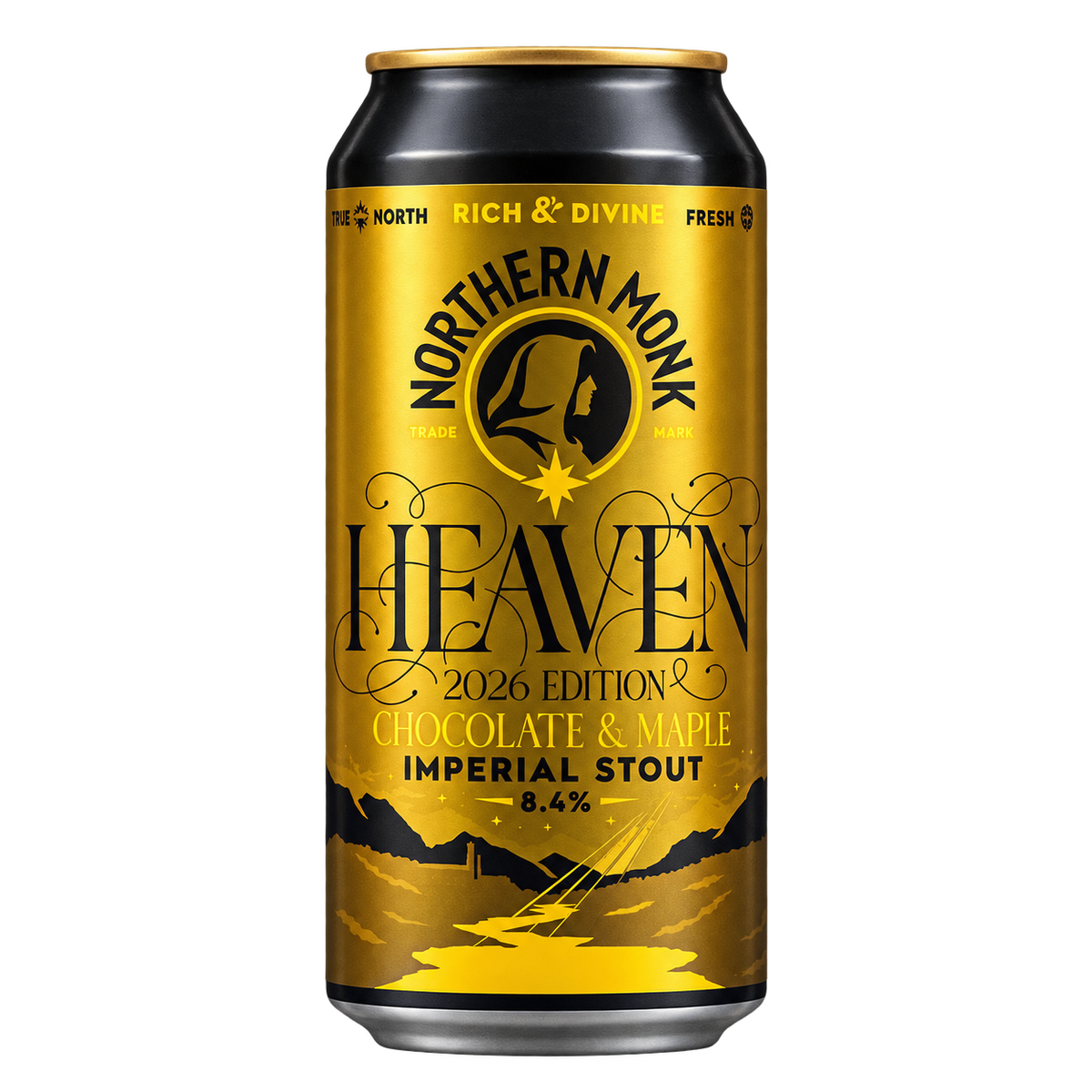 Northern Monk Heaven: lata recortada sobre fondo transparente