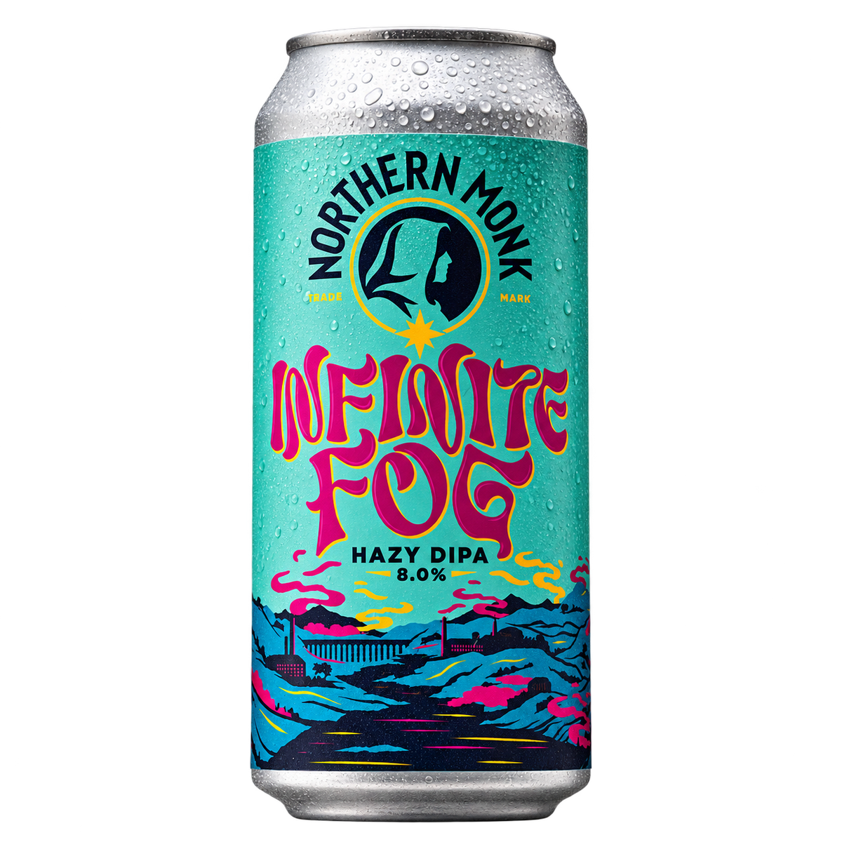Northern Monk Infinite Fog: lata recortada sobre fondo transparente