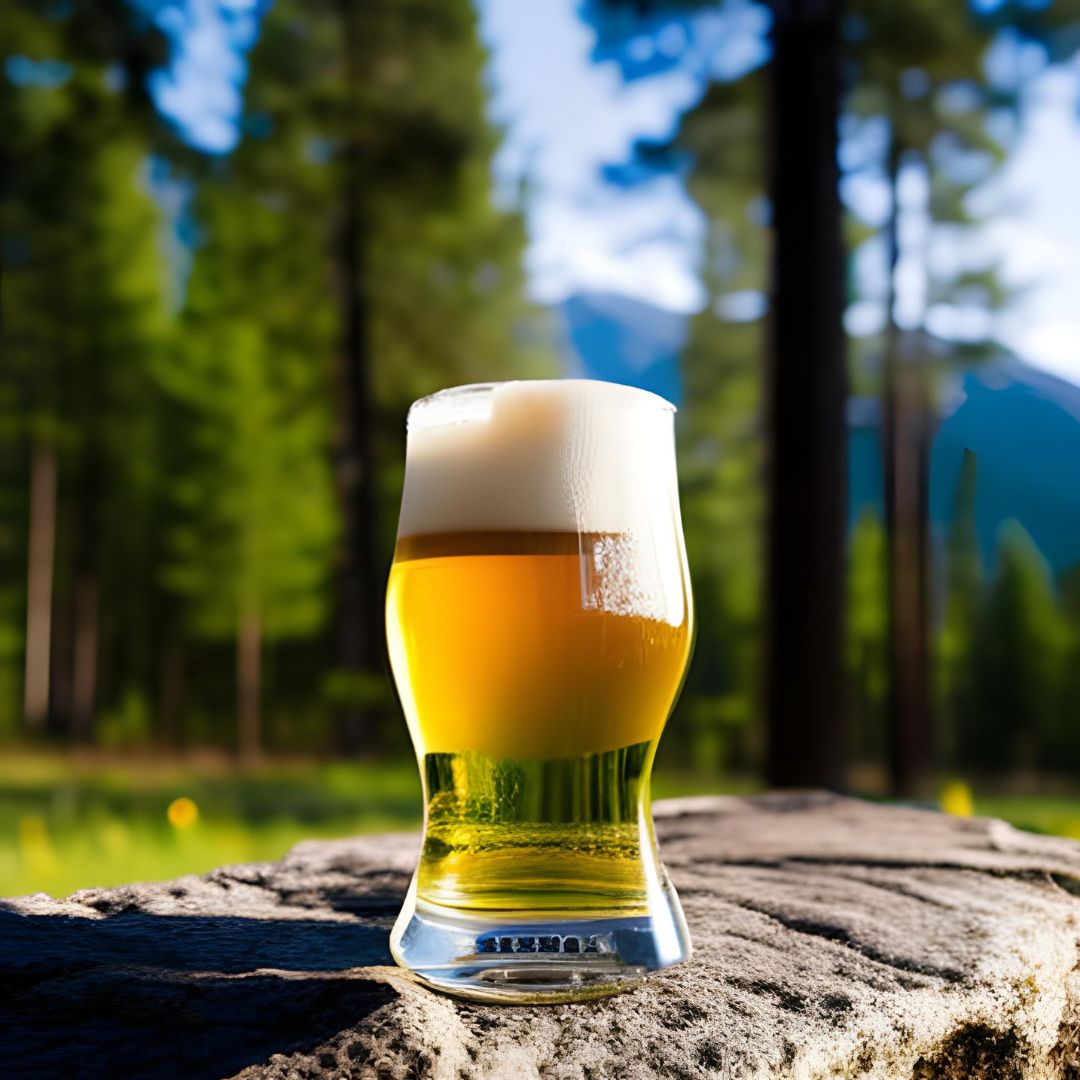 Cerveza en el bosque